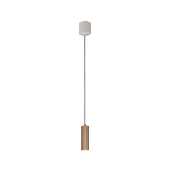 Lampada a sospensione per sala da pranzo moderna cilindrica rigata grigio caldo caffe