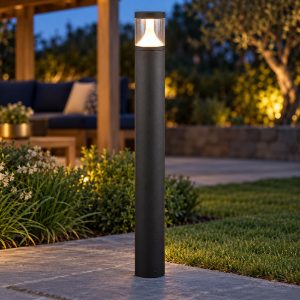 Lampione da giardino led 13w cct 2200k 3000k 4000k ip65 moderno antracite