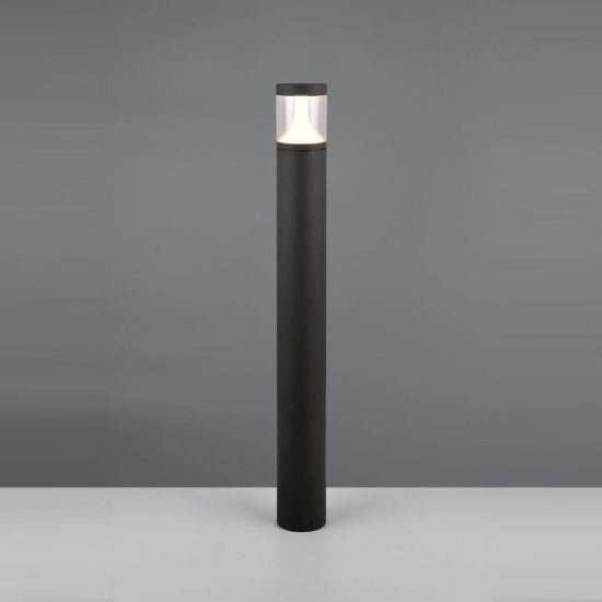 Lampione da giardino led 13w cct 2200k 3000k 4000k ip65 moderno antracite