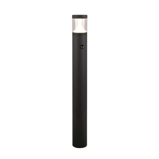 Lampione da giardino led 13w cct 2200k 3000k 4000k con sensore di movimento ip54 moderno antracite
