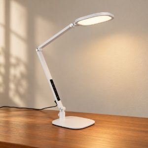 Lampada da scrivania led 13,5w cct 3000k 4200k 6500k touch per ufficio con morsetto girevole bianca