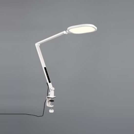 Lampada da scrivania led 13,5w cct 3000k 4200k 6500k touch per ufficio con morsetto girevole bianca