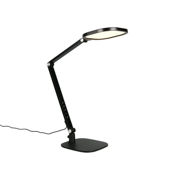 Lampada da scrivania led 13,5w cct 3000k 4200k 6500k touch per ufficio con morsetto girevole nera