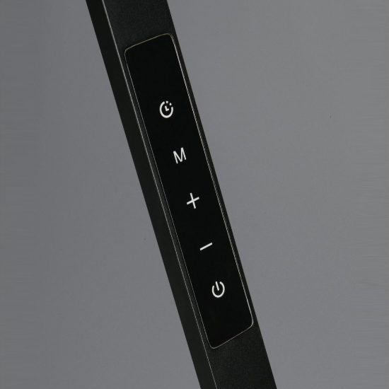 Lampada da scrivania led 13,5w cct 3000k 4200k 6500k touch per ufficio con morsetto girevole nera