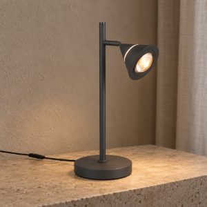 Lampada da tavolo led 5w cct 2300k 3000k 4000k touch per soggiorno moderna conica nera
