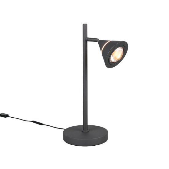 Lampada da tavolo led 5w cct 2300k 3000k 4000k touch per soggiorno moderna conica nera