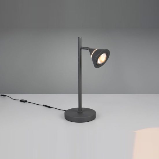 Lampada da tavolo led 5w cct 2300k 3000k 4000k touch per soggiorno moderna conica nera