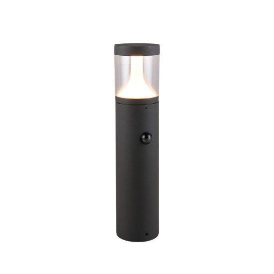 Lampioncino da giardino led 13w cct 2200k 3000k 4000k con sensore di movimento ip54 antracite