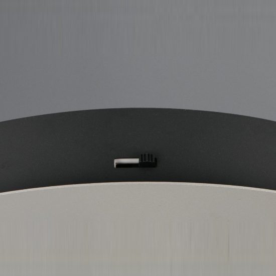 Plafoniera con 5 faretti led 35w cct 2300k 3000k 4000k orientabili moderna rotonda nichel opaco
