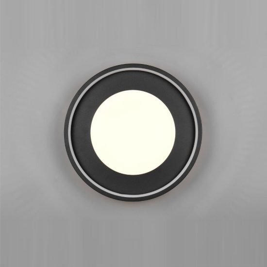 Plafoniera led 36w 3000k moderna rotonda nera oro con diffusore effetto raggi