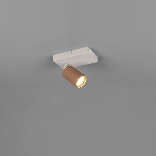 Applique per comodino camera da letto grigio caldo caffe con cilindro rigato interruttore