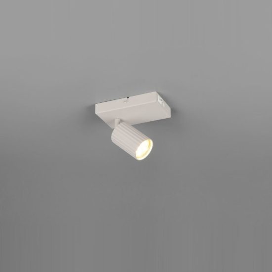 Applique per comodino camera da letto grigio caldo con cilindro rigato interruttore