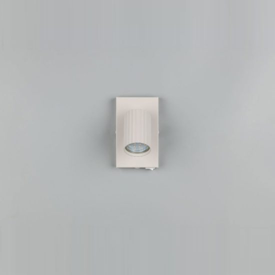 Applique per comodino camera da letto grigio caldo con cilindro rigato interruttore