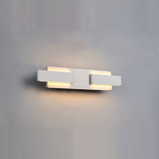 Applique per salotto led 25w cct 2700k 6000k con telecomando moderna lineare nichel opaco