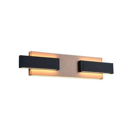 Applique per salotto led 25w cct 2700k 6000k con telecomando moderna lineare nera caffe
