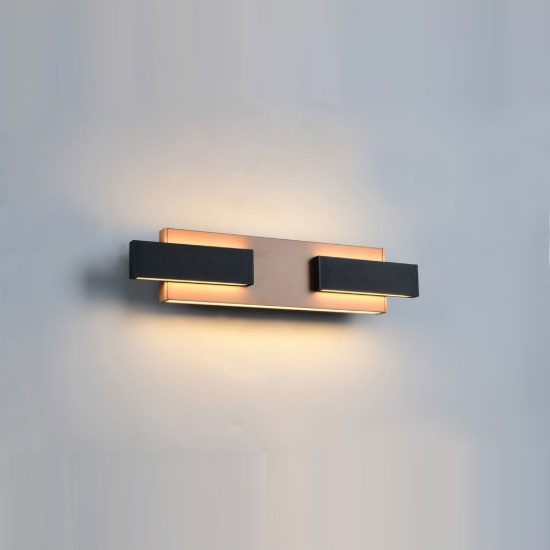 Applique per salotto led 25w cct 2700k 6000k con telecomando moderna lineare nera caffe