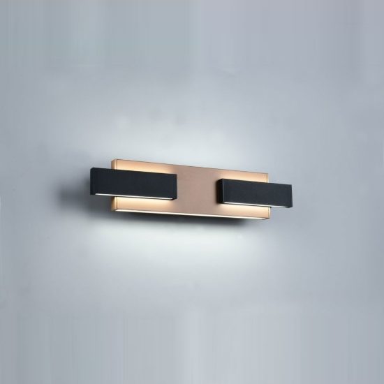 Applique per salotto led 25w cct 2700k 6000k con telecomando moderna lineare nera caffe