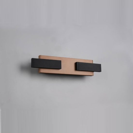 Applique per salotto led 25w cct 2700k 6000k con telecomando moderna lineare nera caffe