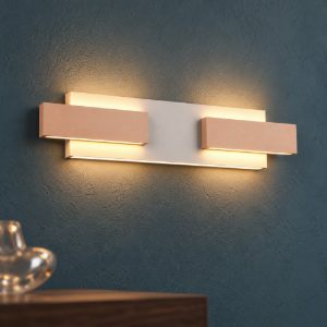 Applique per soggiorno led 25w cct 2700k 6000k con telecomando moderna lineare grigia caffe