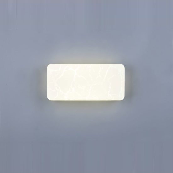 Applique led 10,5w 4000k quadrata bianca per soggiorno