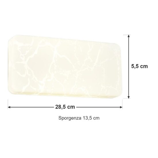 Applique led 10,5w 4000k quadrata bianca per soggiorno