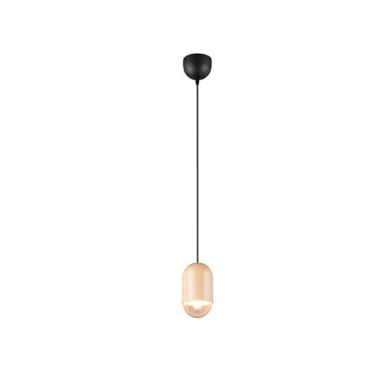 Lampada a sospensione per sala da pranzo moderna in legno naturale