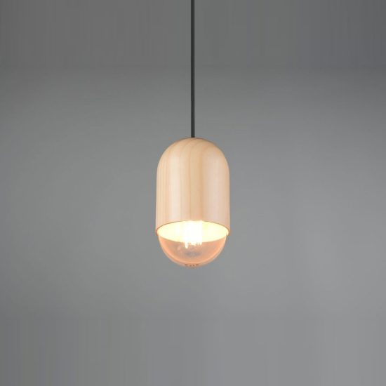 Lampada a sospensione per sala da pranzo moderna in legno naturale