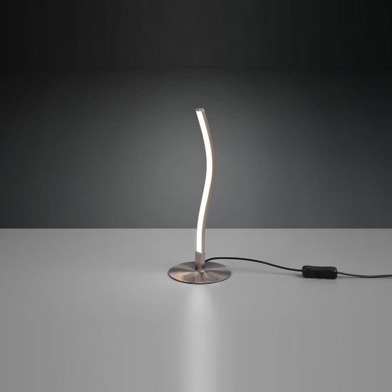 Abat-jour led 3,5w 3000k per comodino moderno in metallo nichel opaco