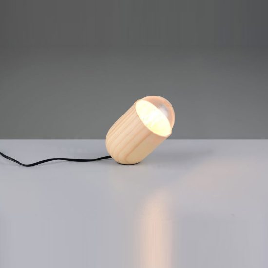 Abat-jour per comodino moderno in legno naturale