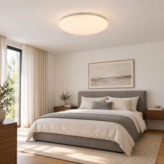 Plafoniera led 18w cct 3000k 6000k con telecomando moderna bianca