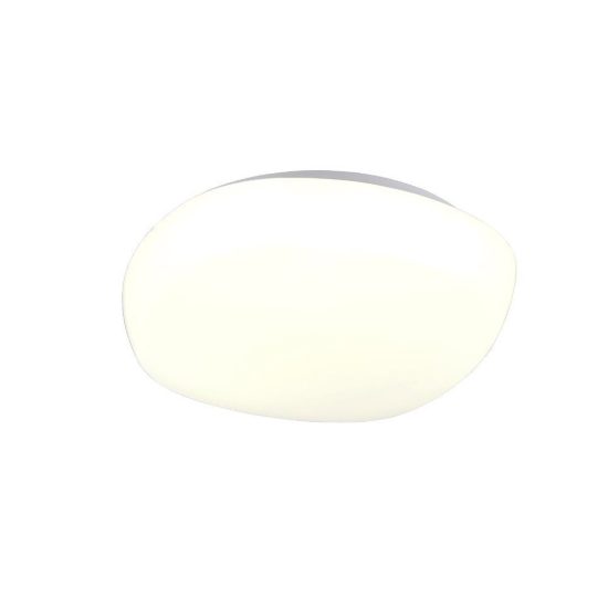 Plafoniera led 24w cct 2700k 6500k con telecomando bianca a forma di sasso con diffusore satinato