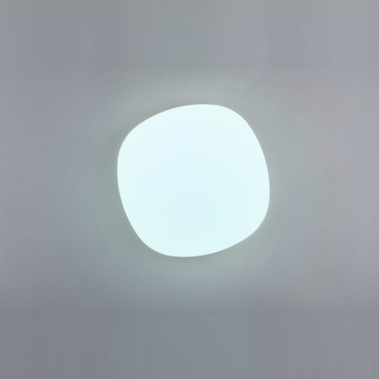 Plafoniera led 24w cct 2700k 6500k con telecomando bianca a forma di sasso con diffusore satinato