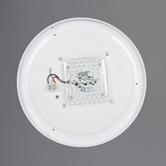 Plafoniera led 23w cct 2700k 6500k con telecomando moderna rotonda bianca nera effetto infinito