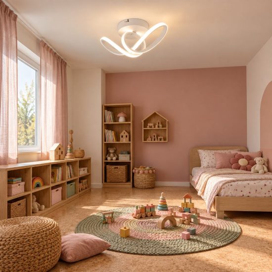 Plafoniera led 7w 4000k moderna bianca con diffusore a fiocco