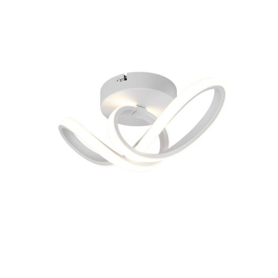 Plafoniera led 7w 4000k moderna bianca con diffusore a fiocco