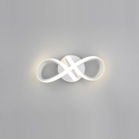Plafoniera led 7w 4000k moderna bianca con diffusore a fiocco
