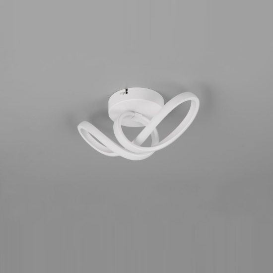 Plafoniera led 7w 4000k moderna bianca con diffusore a fiocco