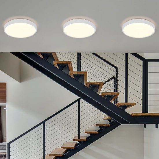 Plafoniera led 10,5w 4000k moderna rotonda bianca dal design essenziale
