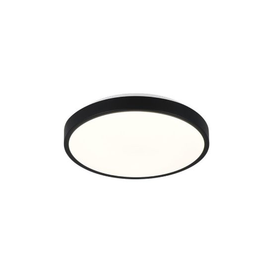 Plafoniera led 10,5w 3000k moderna rotonda nera dal design essenziale