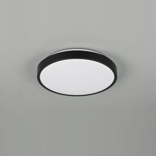 Plafoniera led 10,5w 3000k moderna rotonda nera dal design essenziale