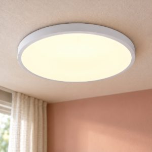 Plafoniera led 34w cct 2700k 6500k con telecomando per soggiorno moderna rotonda bianca