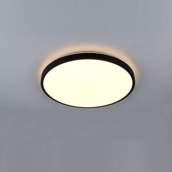 Plafoniera led 34w cct 2700k 6500k con telecomando per soggiorno moderna rotonda nera