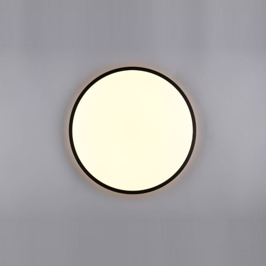 Plafoniera led 34w cct 2700k 6500k con telecomando per soggiorno moderna rotonda nera