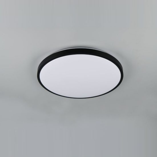 Plafoniera led 34w cct 2700k 6500k con telecomando per soggiorno moderna rotonda nera