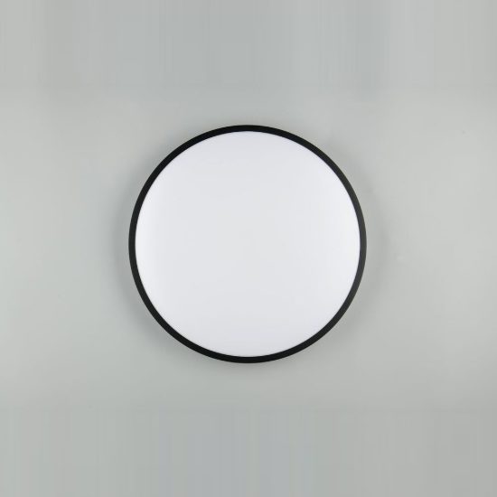Plafoniera led 34w cct 2700k 6500k con telecomando per soggiorno moderna rotonda nera