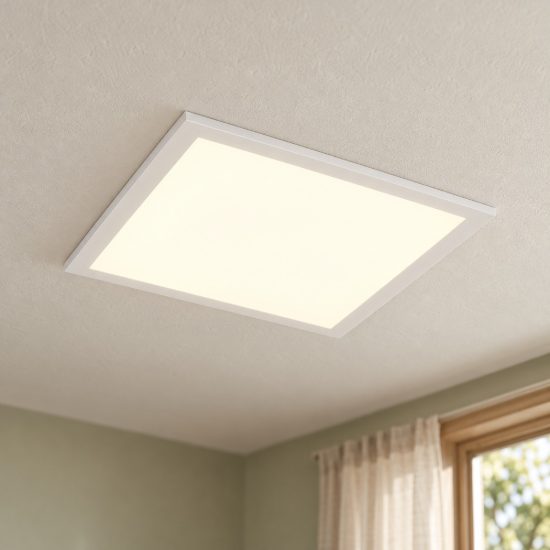Plafoniera led 19w 3000k con sensore di movimento moderna quadrata bianca