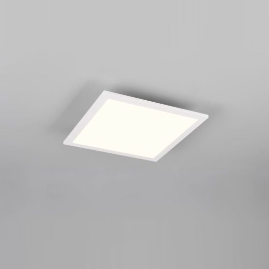 Plafoniera led 19w 3000k con sensore di movimento moderna quadrata bianca