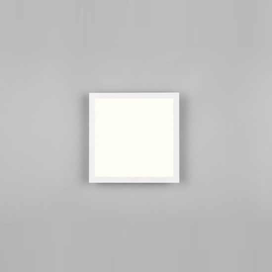 Plafoniera led 19w 3000k con sensore di movimento moderna quadrata bianca