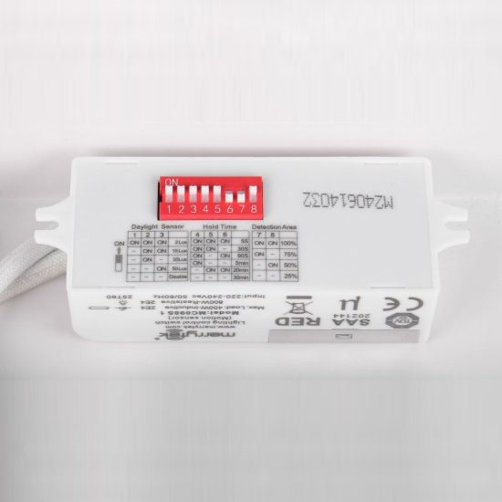 Plafoniera led 19w 3000k con sensore di movimento moderna quadrata bianca