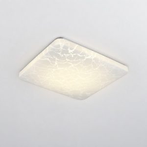 Plafoniera led 24w 4000k per corridoio moderna quadrata bianca con diffusore effetto ghiaccio